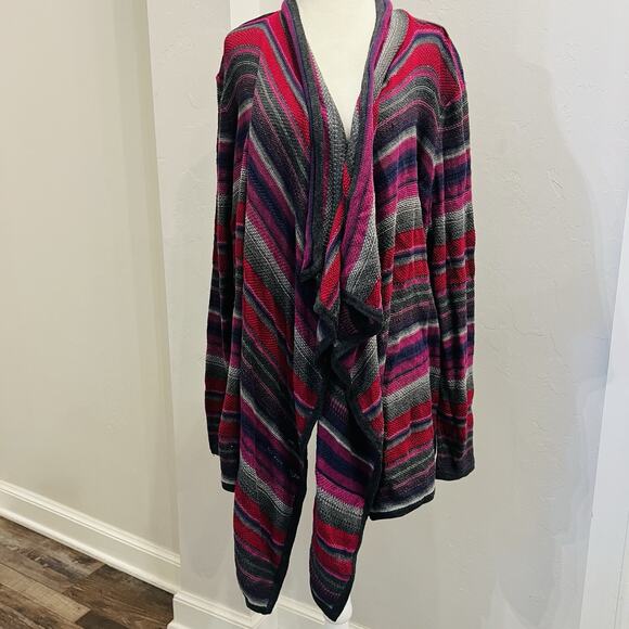 Lauren Ralph Lauren Sweaters - RALPH LAUREN 2XL open front waterfall multicolored southwest cardigan sweater